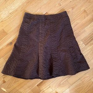 GAP y2k Brown cotton textured A-Line Skirt
